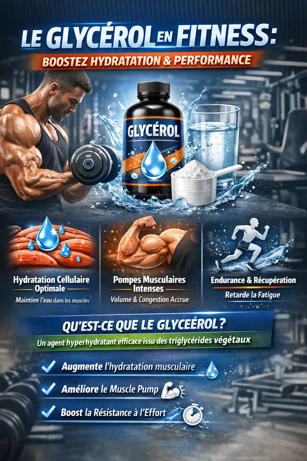 Glycérol en Fitness : Guide Complet pour Hydratation et Performances KISS NUTRITION