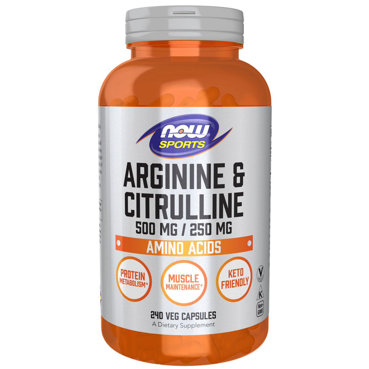 NOW Foods Arginine et Citrulline — 240 gélules