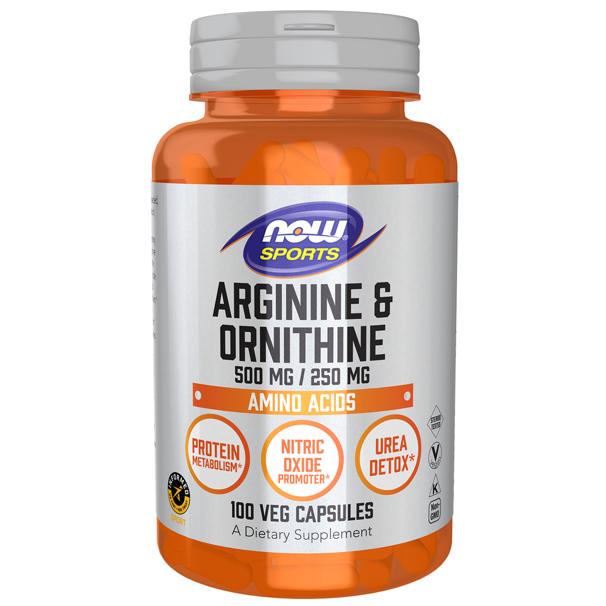 Now Foods Arginine et Ornithine 250 gélules