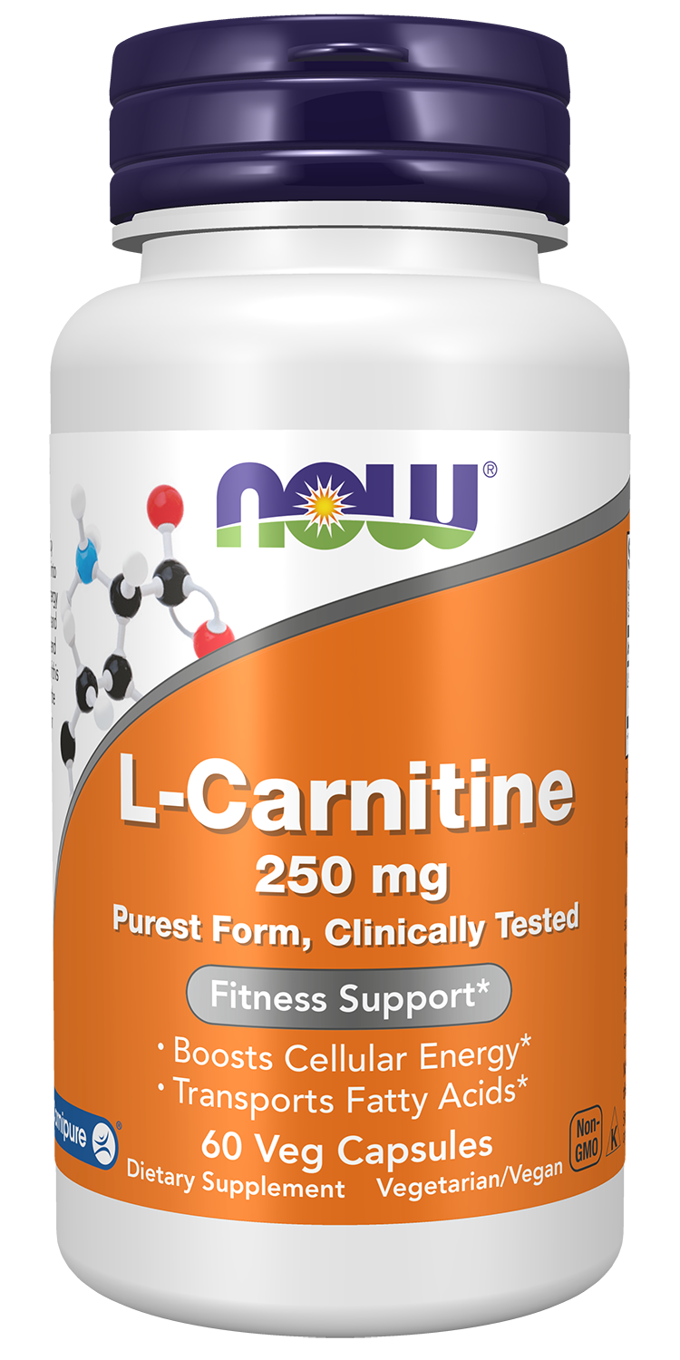NOW Foods L-Carnitine 250 mg Carnipure, 60 gélules végétales