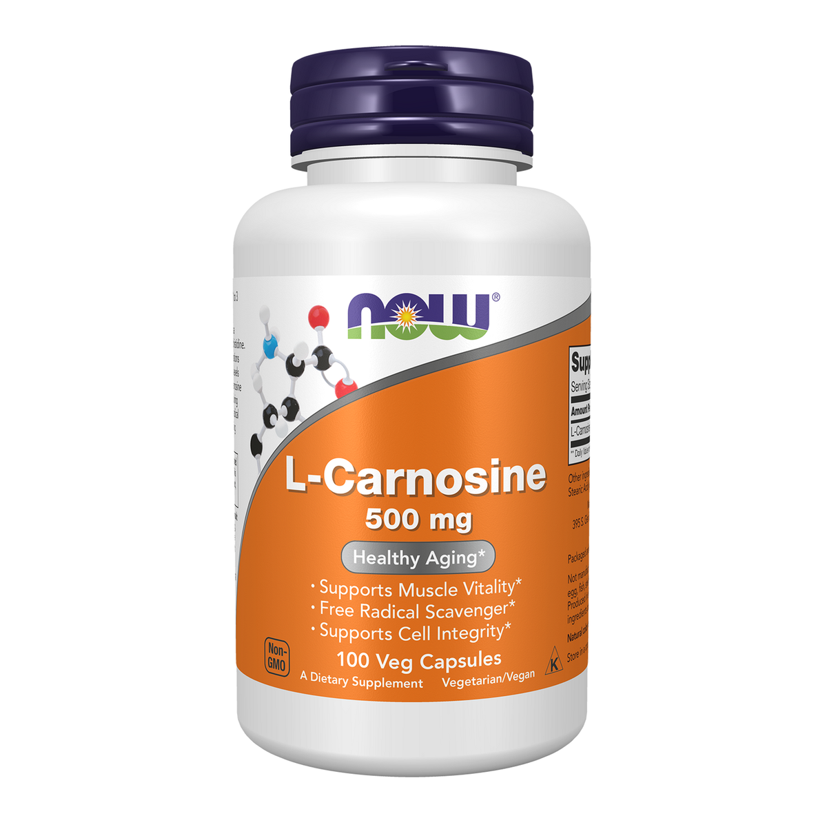 NOW Foods L-Carnosine 500 mg — 100 gélules