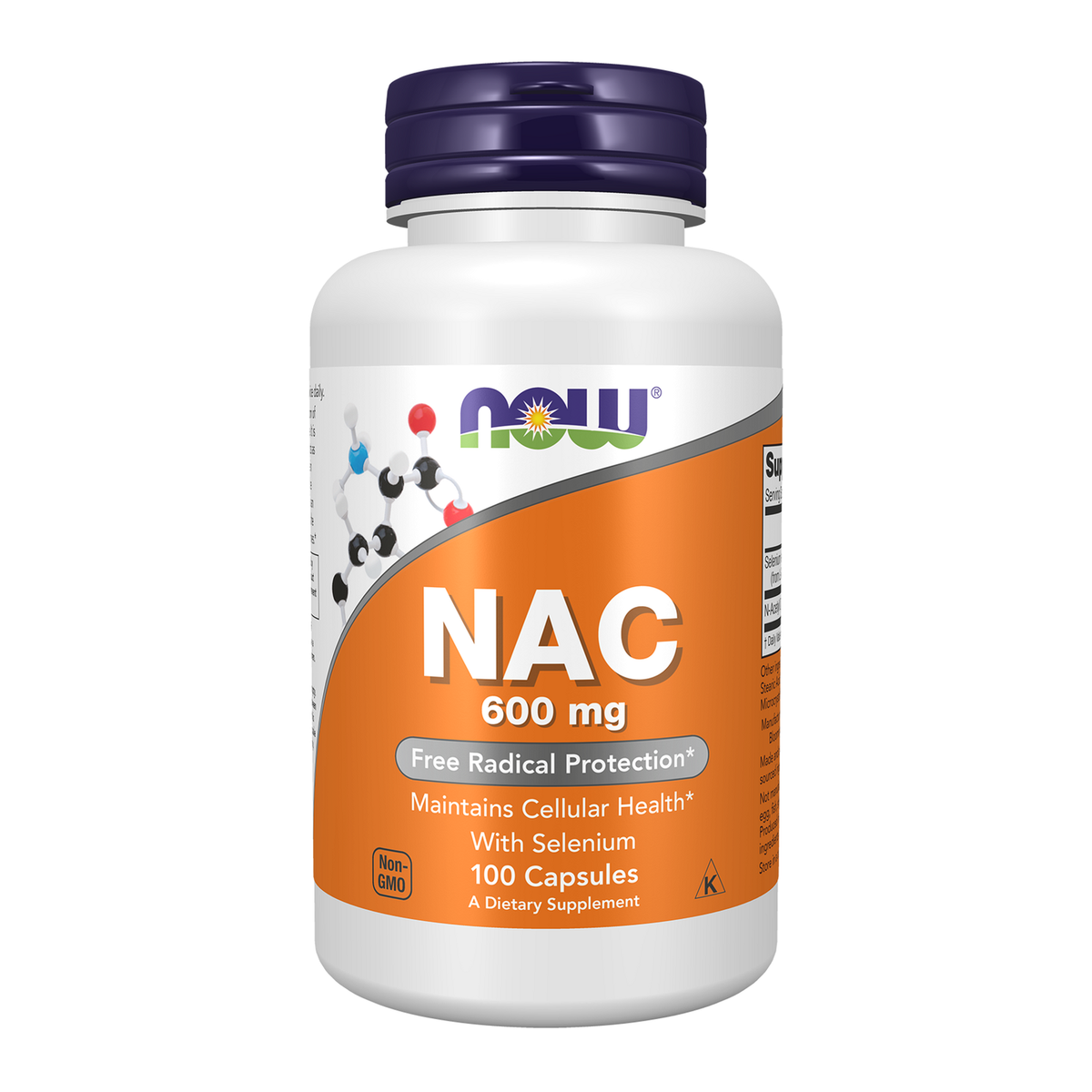NOW Foods NAC 600 mg et Sélénium — 100 gélules