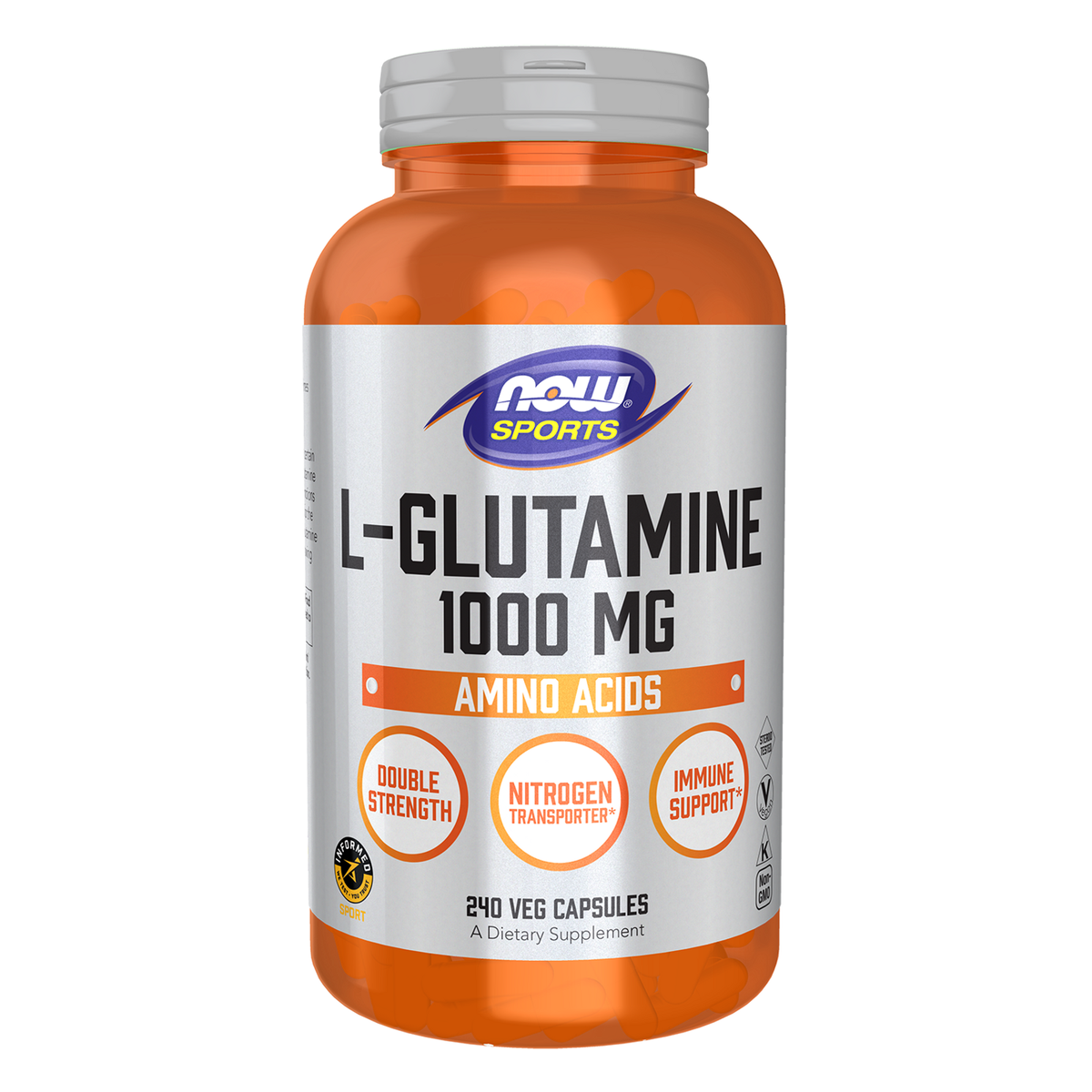 NOW Foods L-Glutamine 1000 mg — 240 gélules