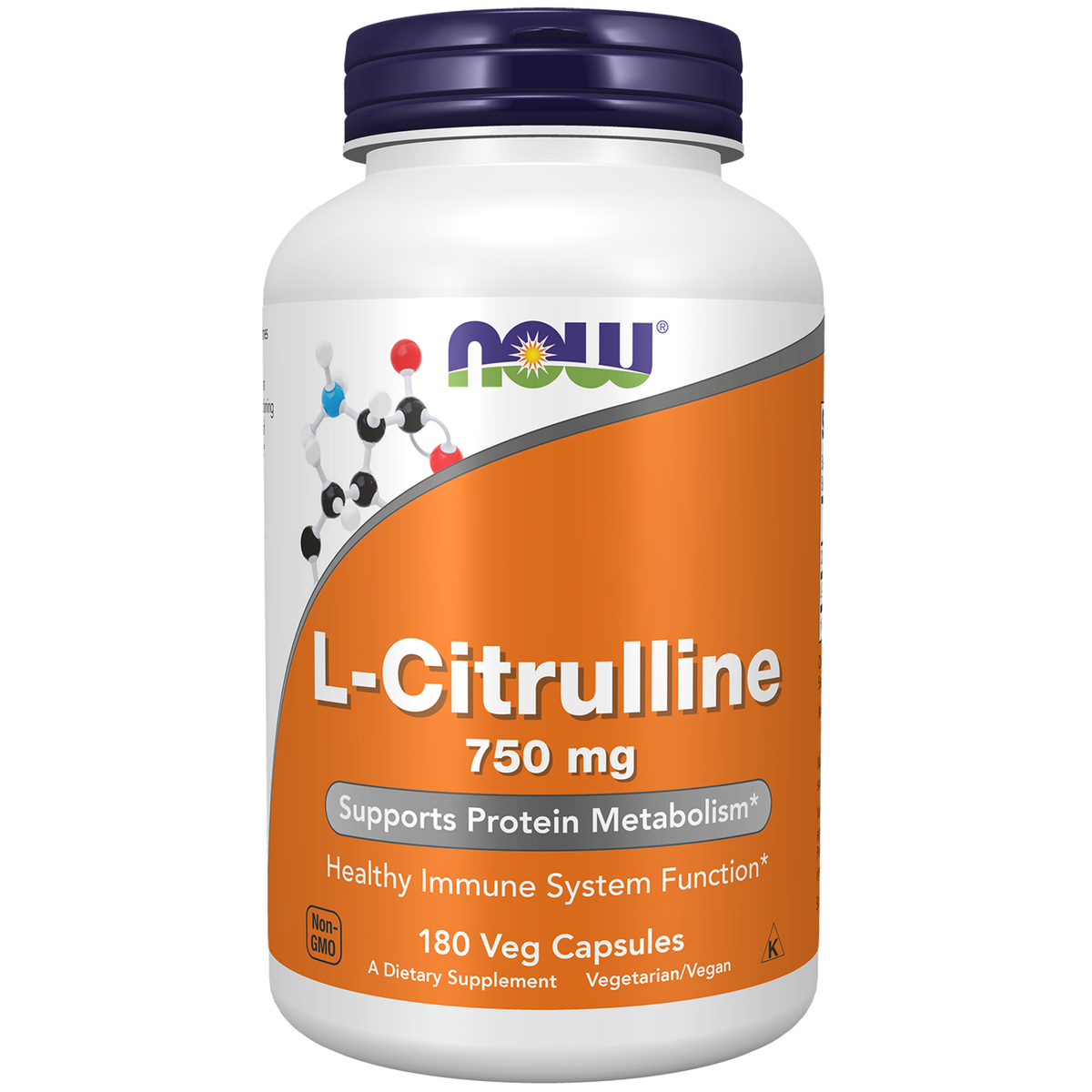 NOW Foods L-Citrulline 750 mg — 180 gélules