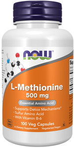 NOW Foods L-Méthionine 500 mg, 100 gélules végétales