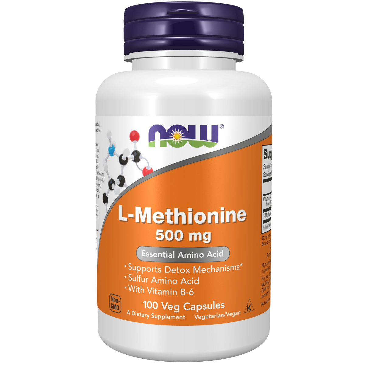 NOW Foods L-Méthionine 500 mg, 100 gélules végétales