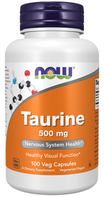 NOW Foods Taurine 500 mg, 100 gélules végétales