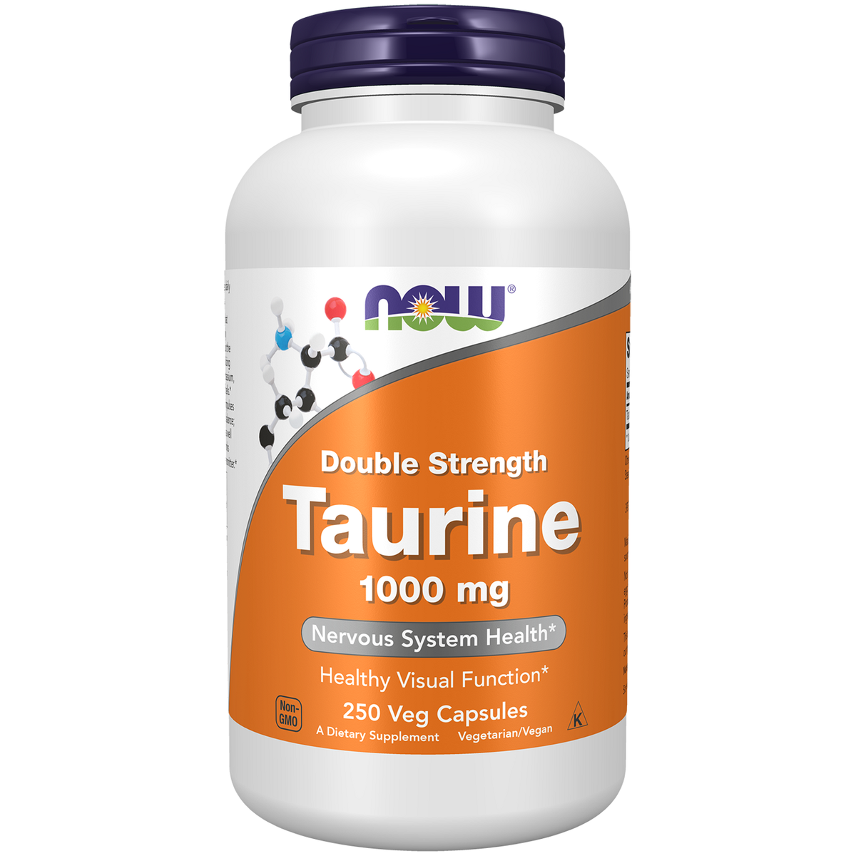 NOW Foods Taurine 1000 mg Double Strength — 250 gélules