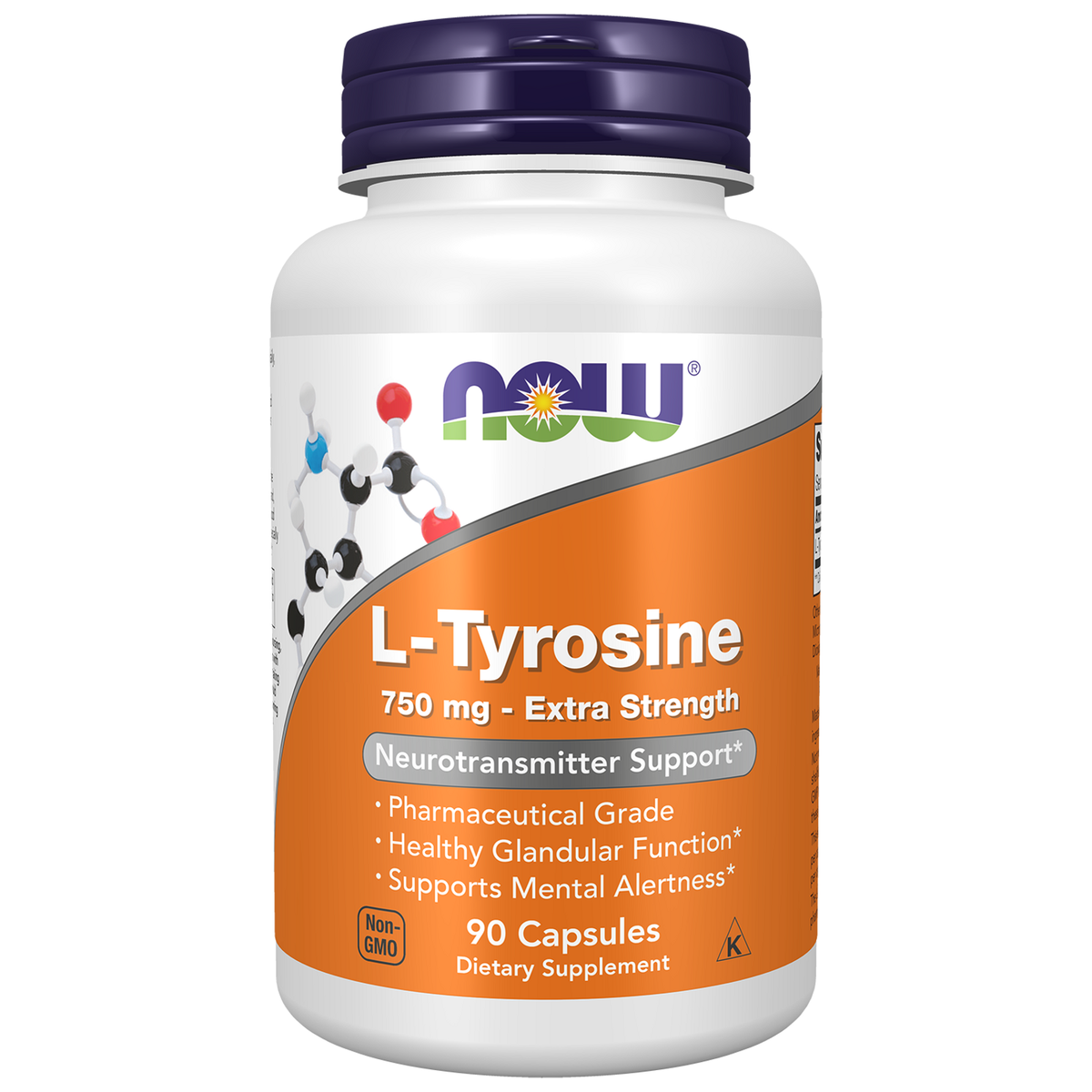 Now Foods L-Tyrosine 750 mg 90 gélules
