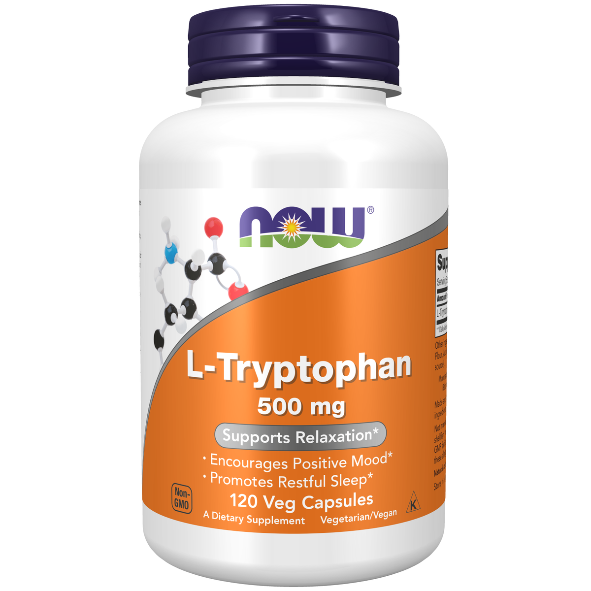 NOW Foods L-Tryptophane 500 mg — 120 gélules