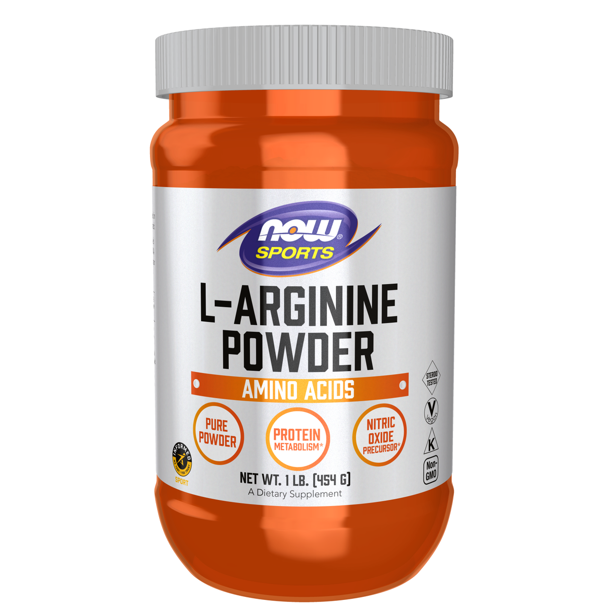 NOW Foods L-Arginine pure en poudre, pot de 454 g