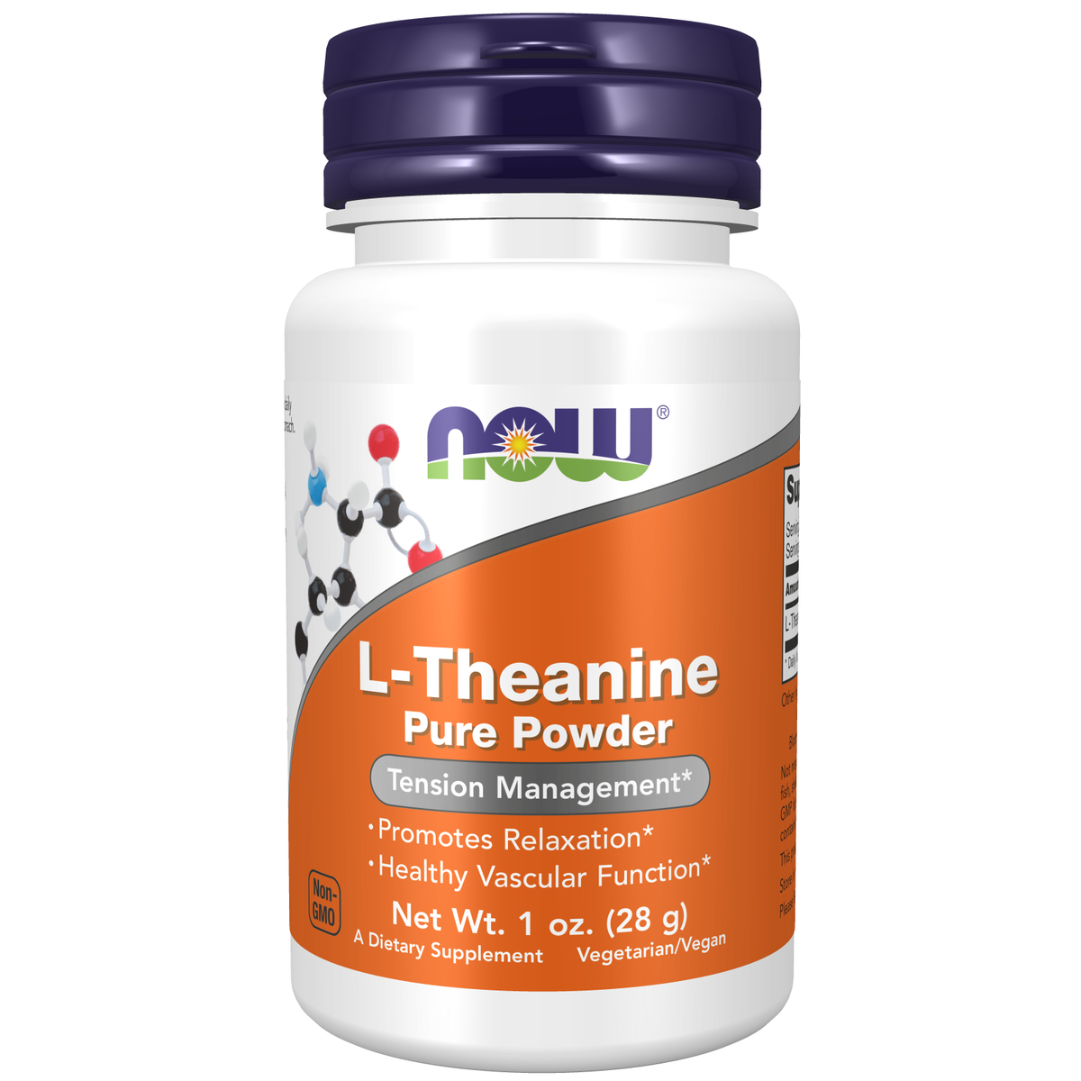 NOW Foods L-Théanine pure en poudre, pot de 28 g