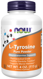 NOW Foods L-Tyrosine pure en poudre, pot de 113 g