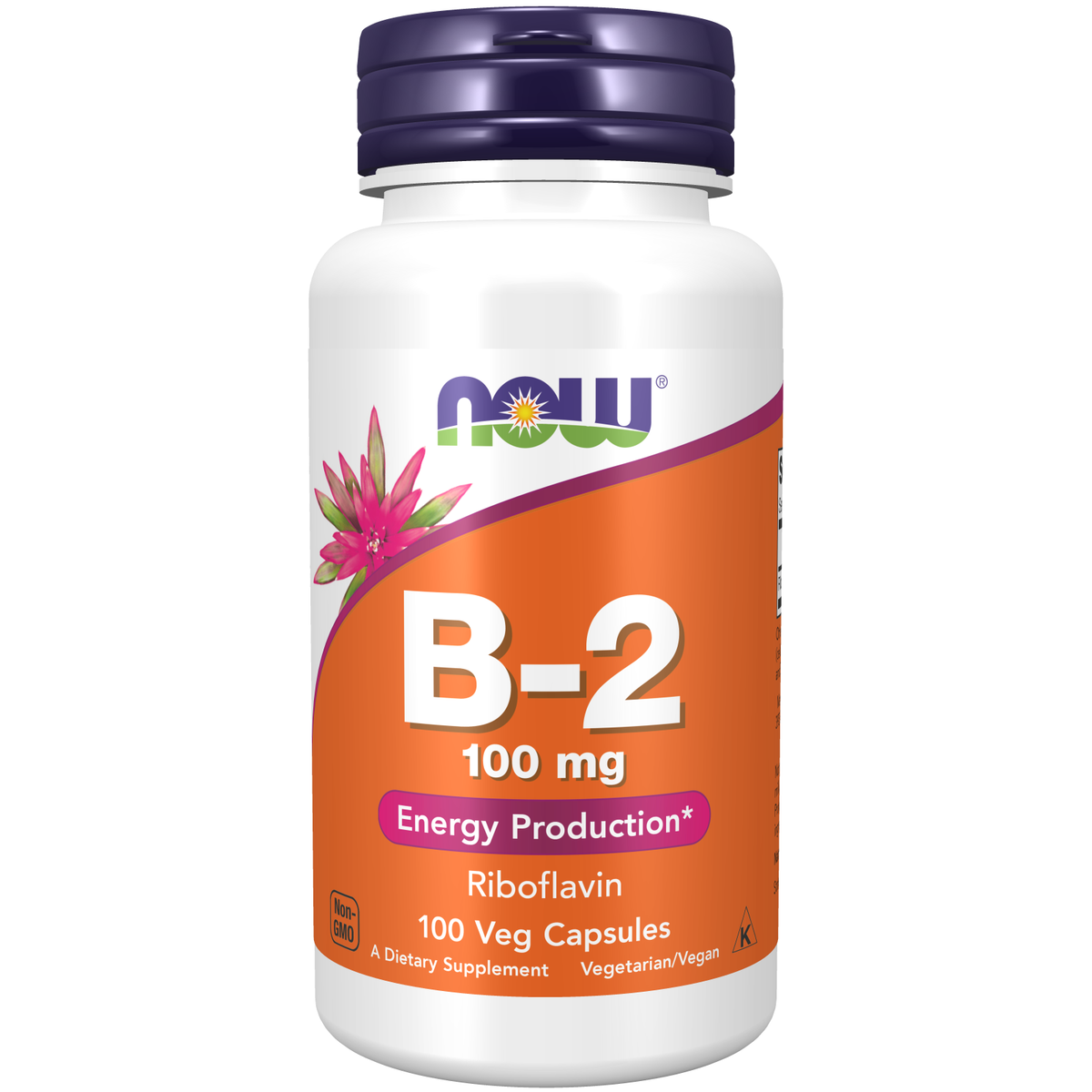 NOW Foods Vitamine B2 Riboflavine 100 mg 100 gélules