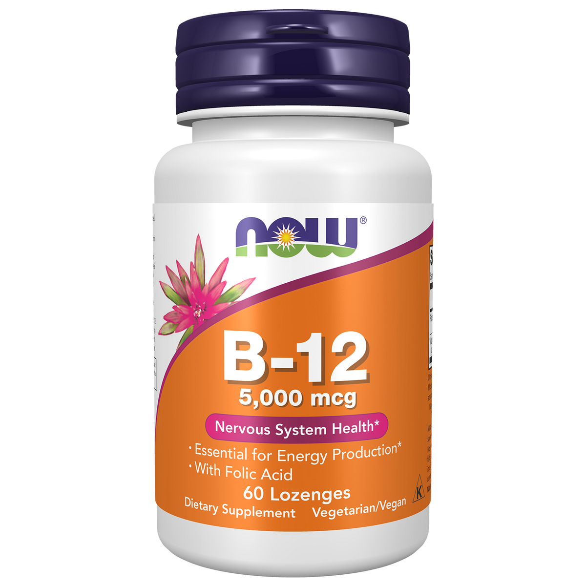 NOW Foods Vitamine B12 5000 µg 60 pastilles