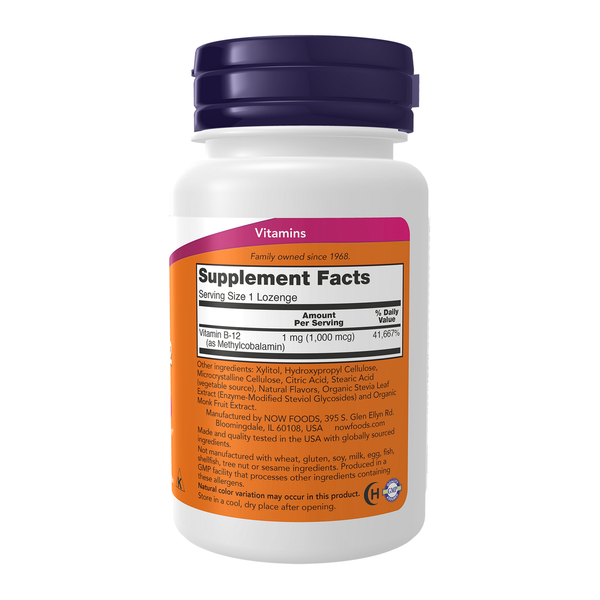 Now Foods Methyl B-12 1000 mcg - vue de droite