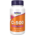 Now Foods Vitamine C-500 avec cynorrhodon, flacon de 100 comprimés