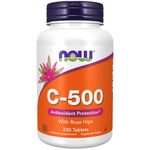 Now Foods Vitamine C-500 avec cynorrhodon, flacon de 250 comprimés