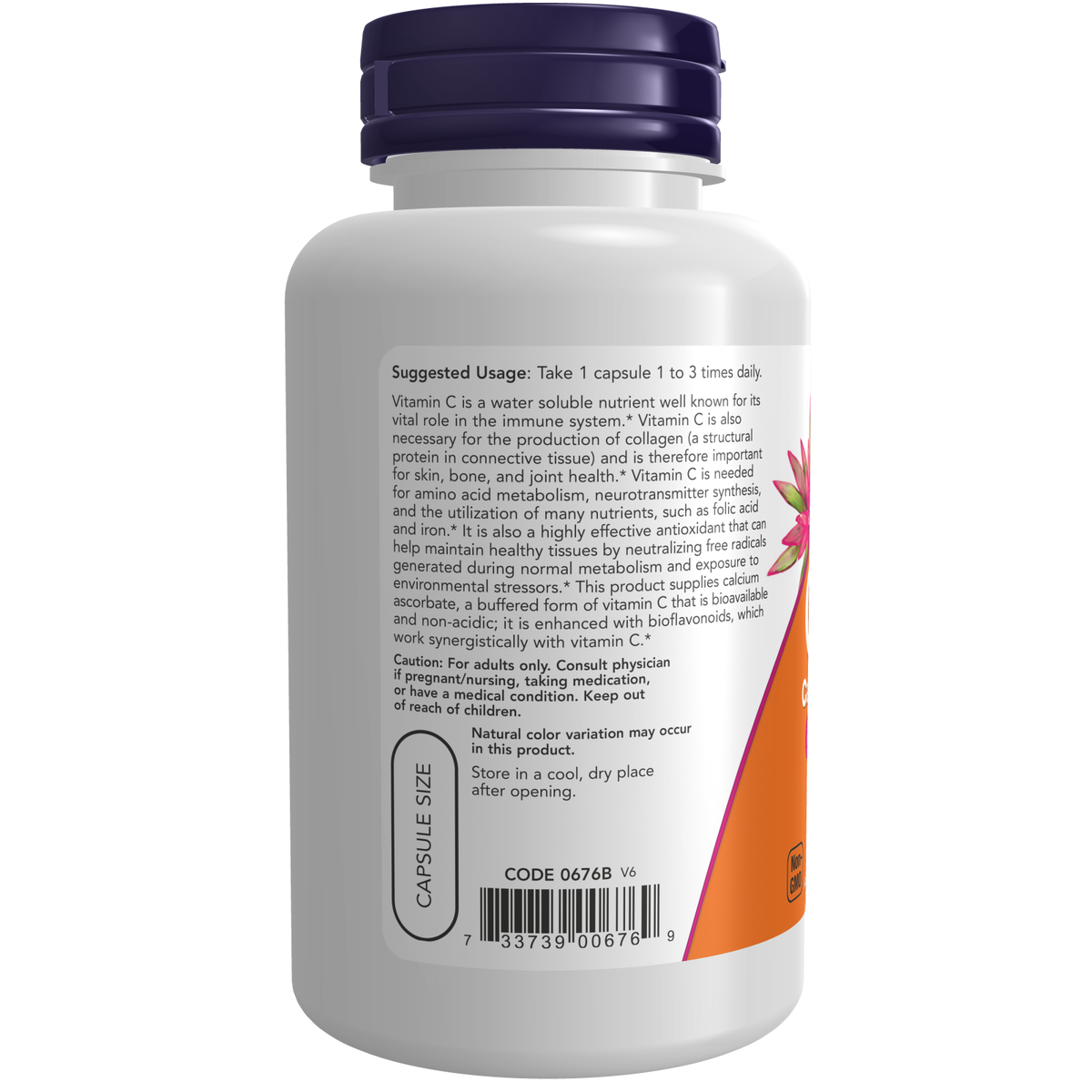 Now Foods Vitamine C-500 liste des ingrédients