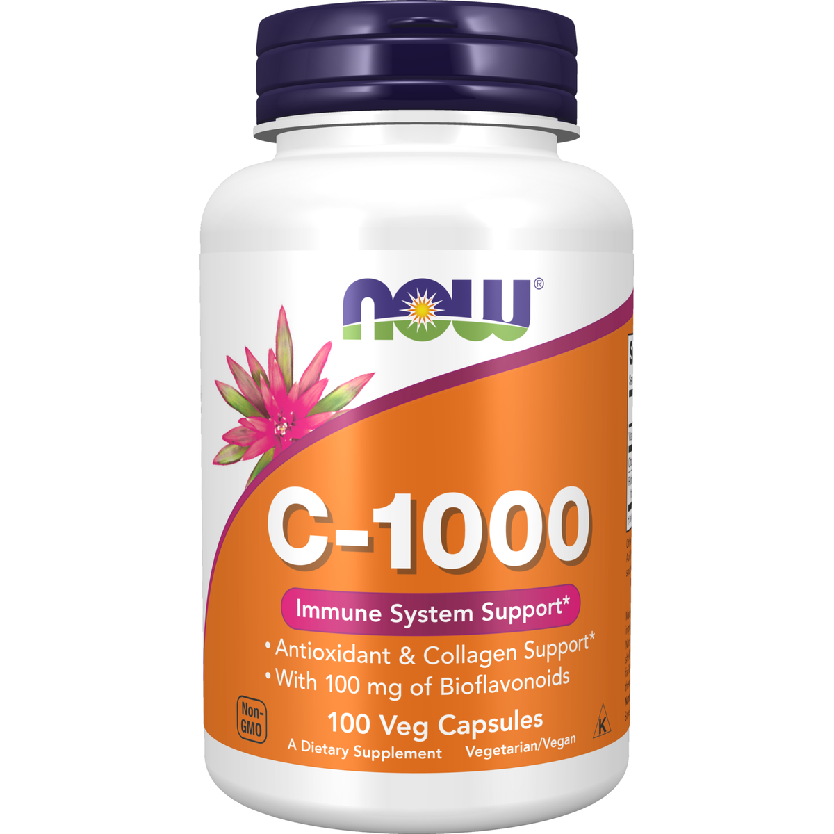 Now Foods Vitamine C-1000 bioflavonoïdes, flacon de 100 gélules
