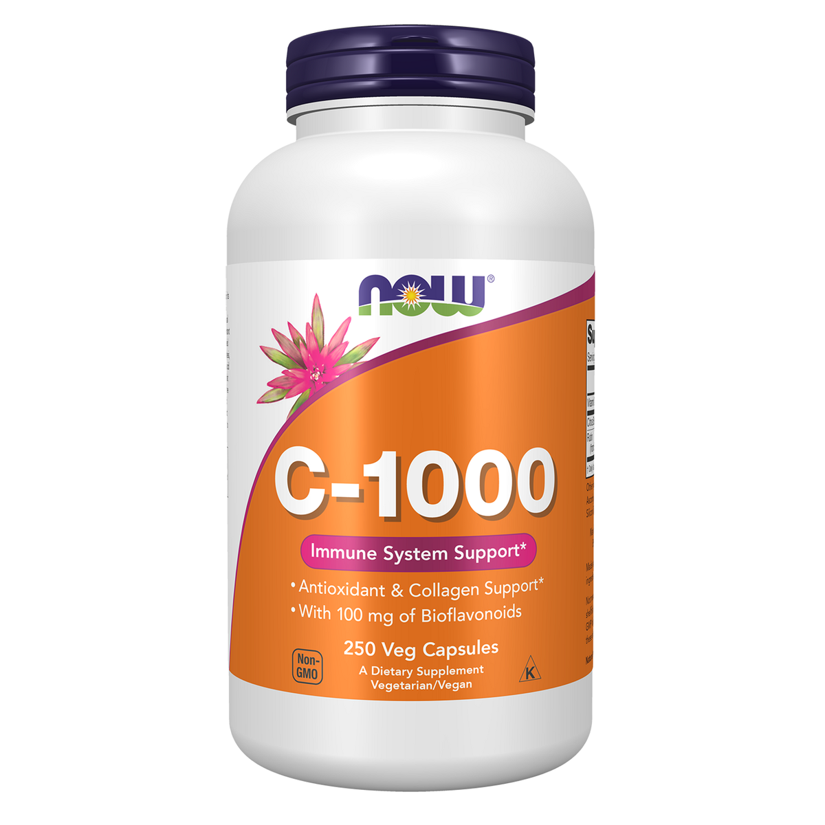 Now Foods Vitamine C-1000 bioflavonoïdes, flacon de 250 gélules