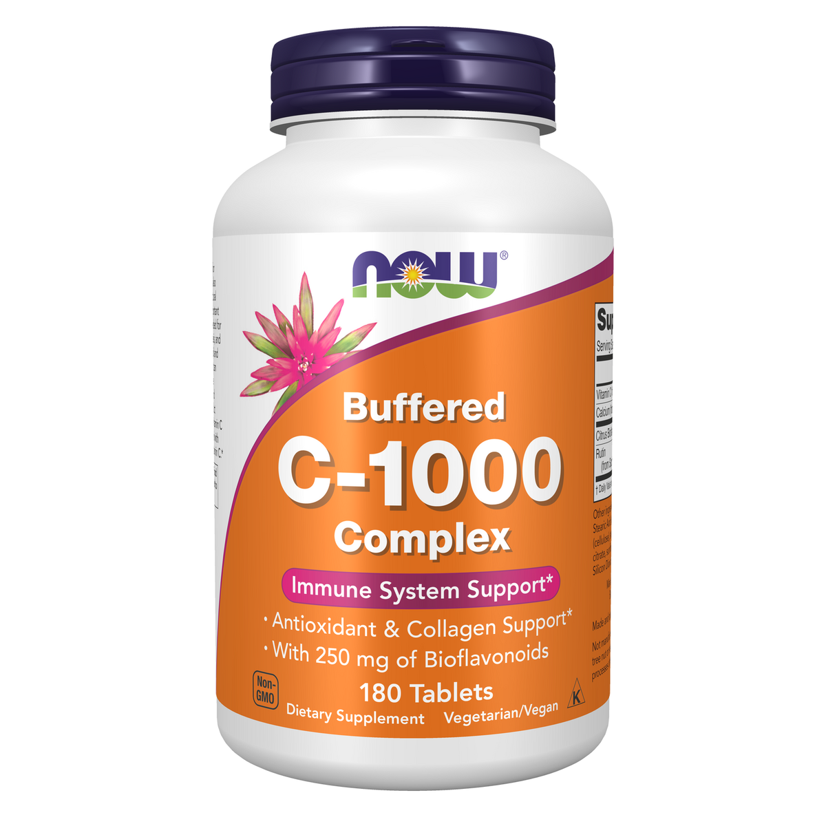 Now Foods Vitamine C-1000 Complex tamponnée, flacon de 180 comprimés