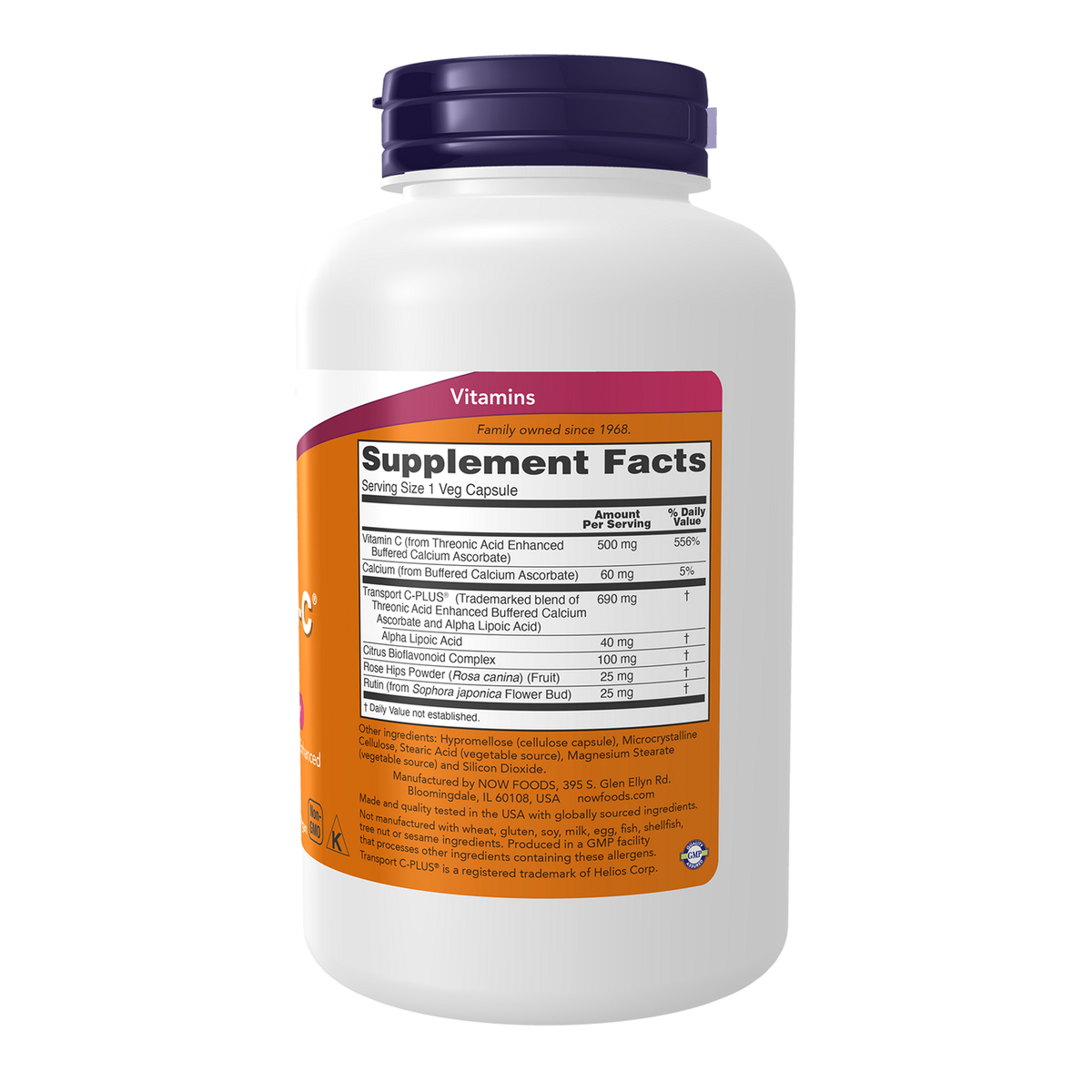 Now Foods AlphaSorb-C 500 mg - vue de droite