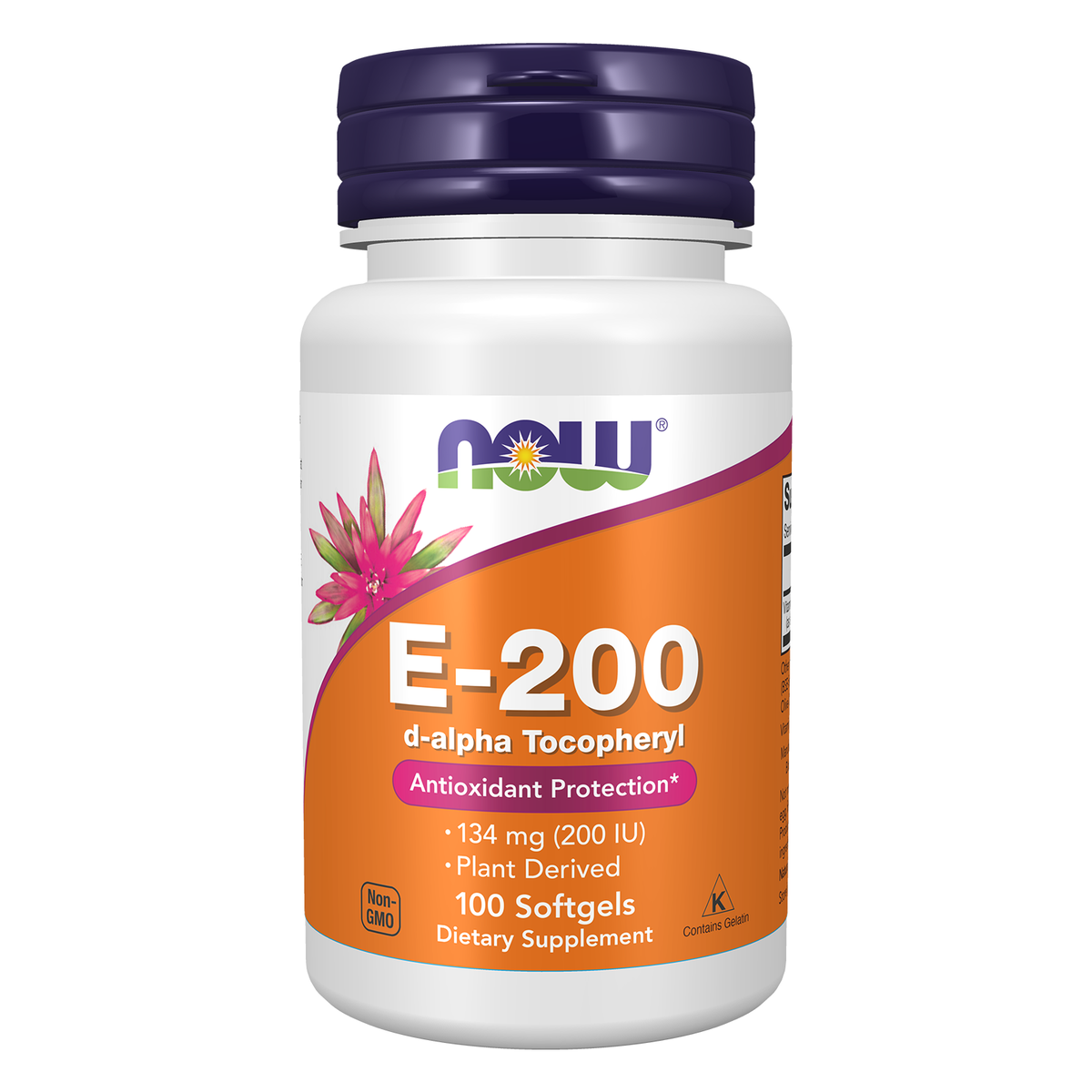 Now Foods Vitamine E-200 d-alpha-tocophéryle 100 capsules