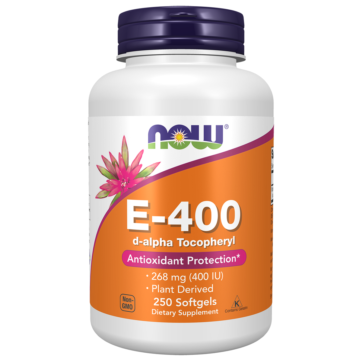 NOW Foods Vitamine E-400 D-Alpha-Tocophéryle — 250 capsules