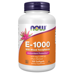 NOW Foods Vitamine E-1000 avec Tocophérols Mixtes — 100 capsules