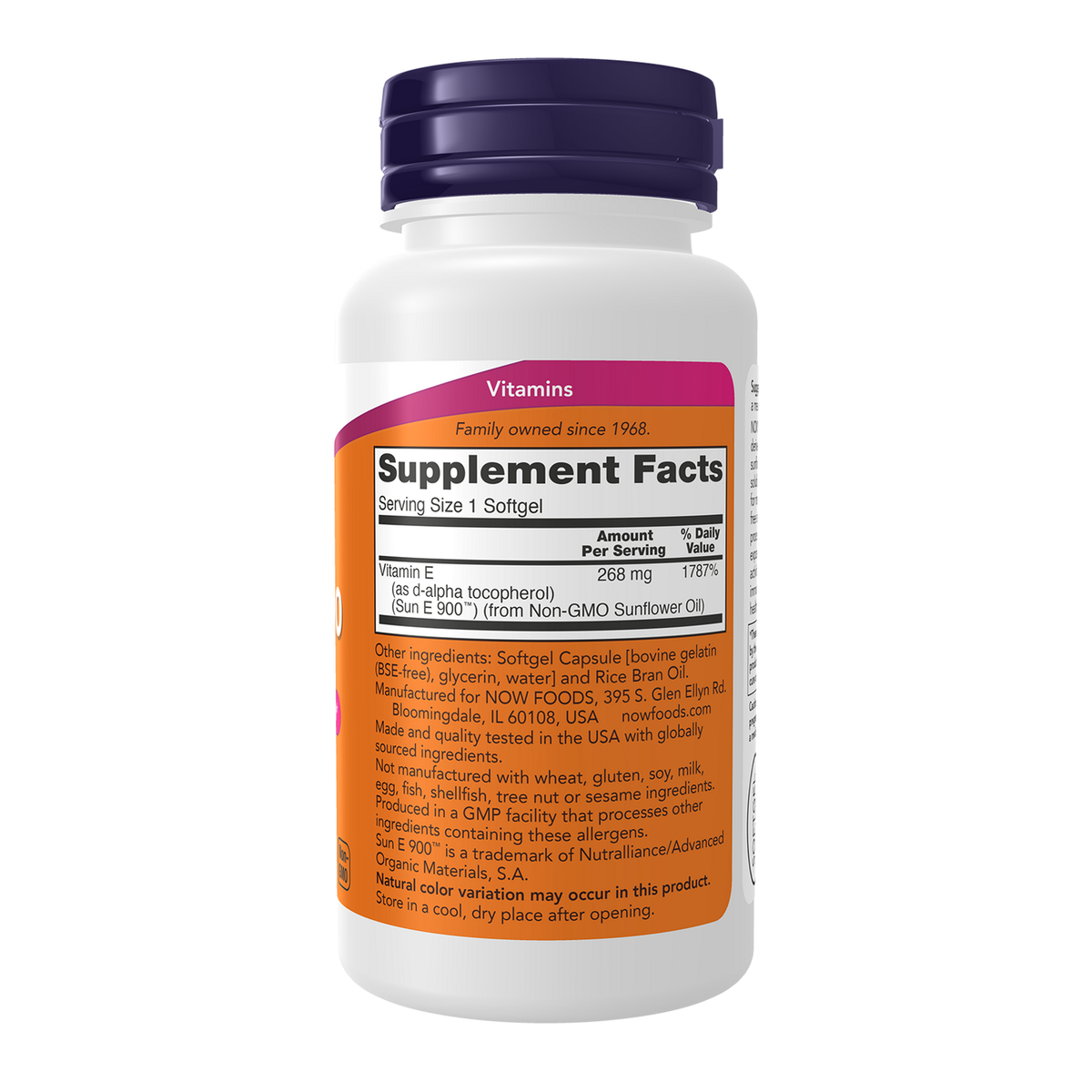 Now Foods Sun-E 400 tournesol - vue de droite