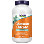 Flacon de Now Foods Citrate de Calcium Minéraux & Vitamine D, 250 comprimés