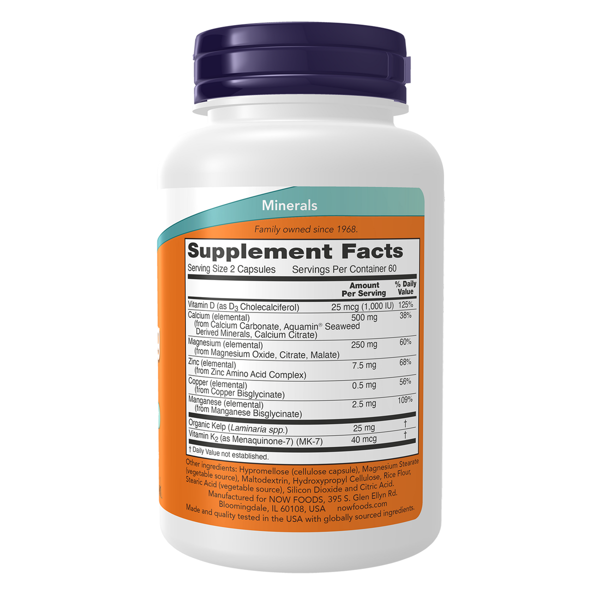 Now Foods Cal-Mag Caps liste des ingrédients