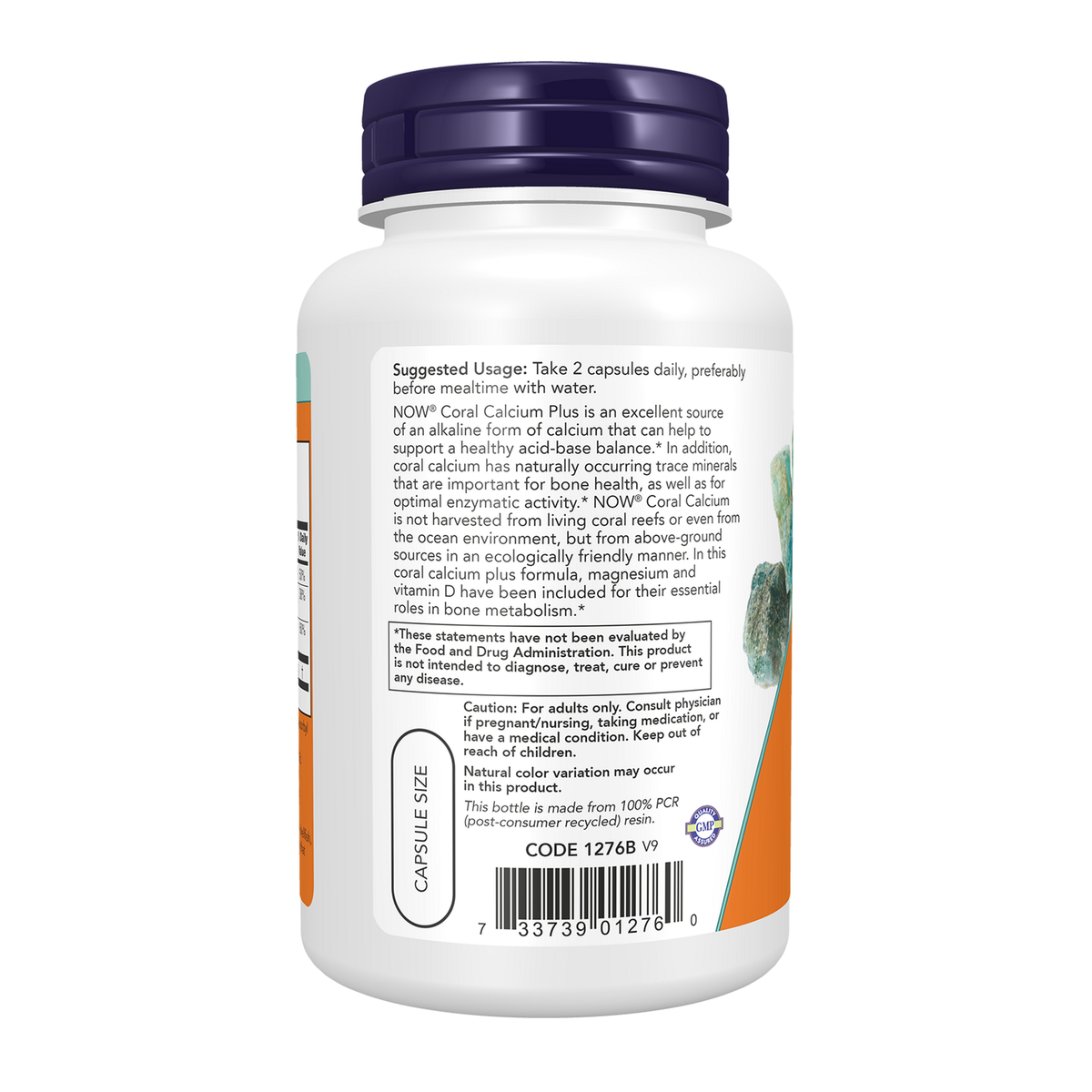 Now Foods Coral Calcium Plus - vue de gauche