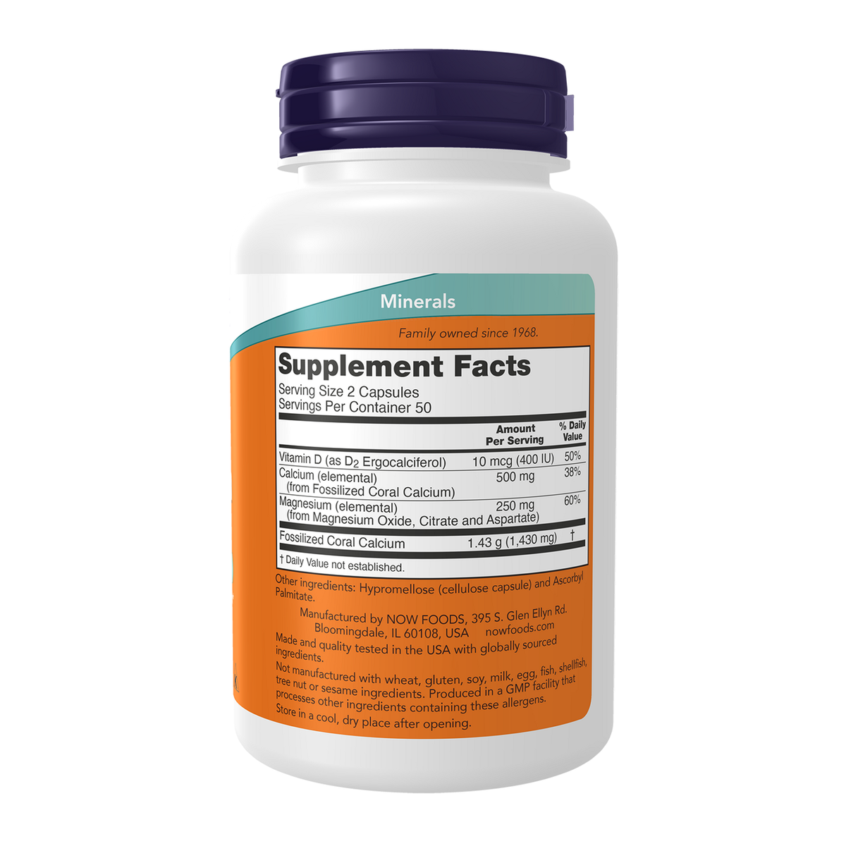 Now Foods Coral Calcium Plus - vue de droite