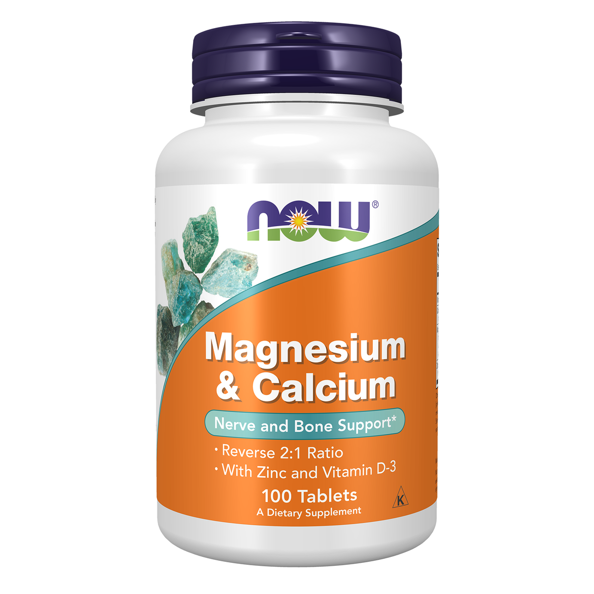 Now Foods Magnésium & Calcium avec Zinc et Vitamine D3 100 comprimés