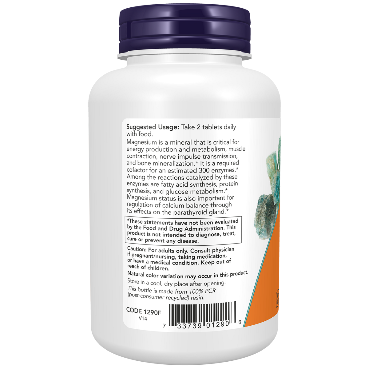Now Foods Citrate de Magnésium 200 mg valeurs nutritionnelles