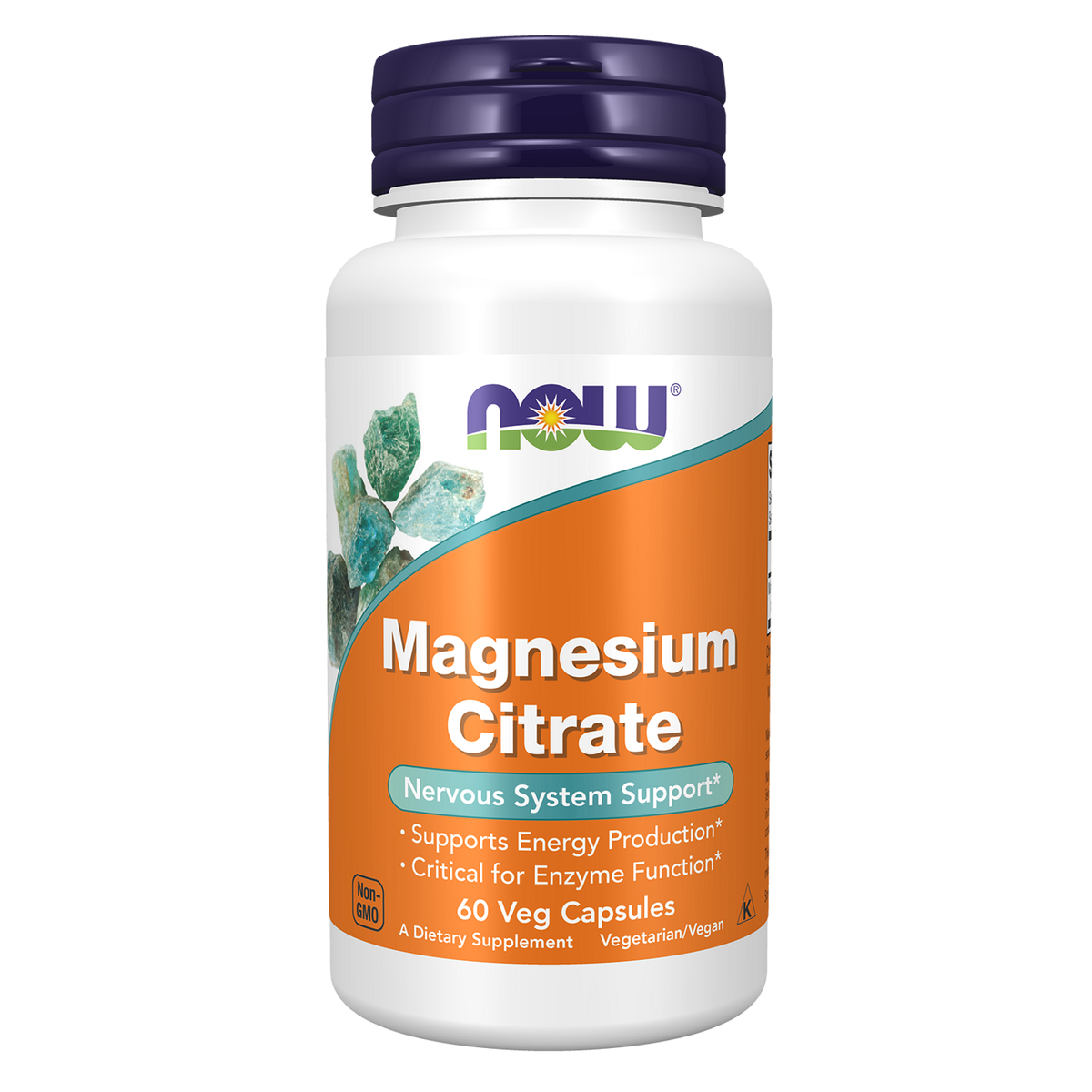 NOW Foods Citrate de Magnésium 400 mg capsules végétales — 60 capsules