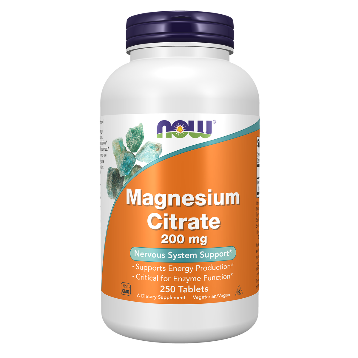 Now Foods Citrate de Magnésium 200 mg 250 comprimés