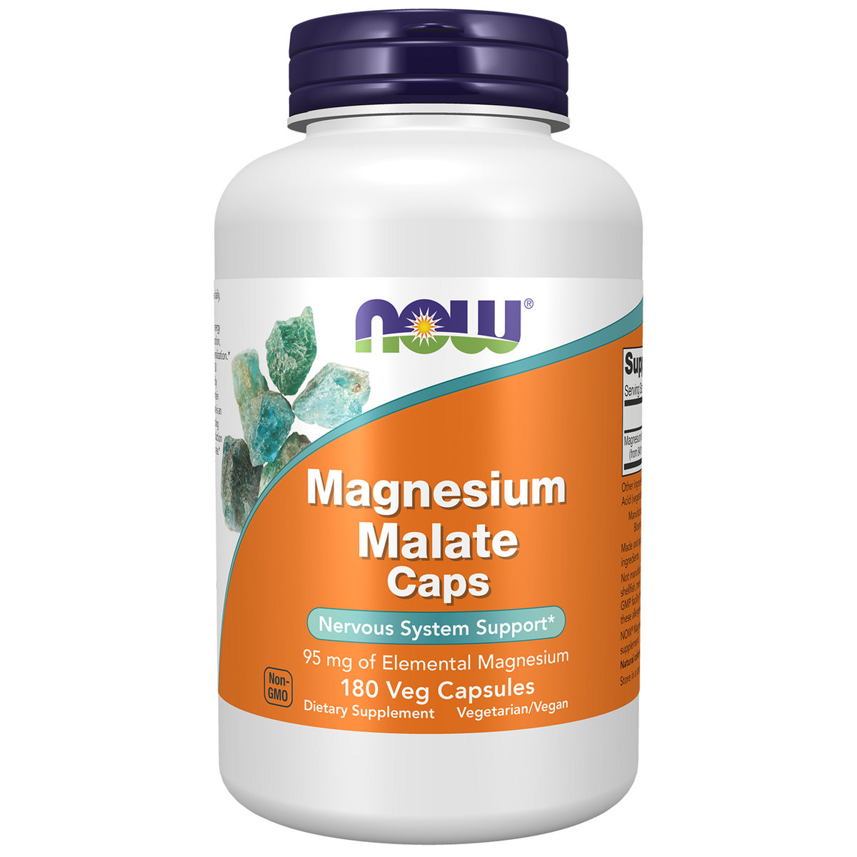 Now Foods Malate de Magnésium 95 mg 180 capsules végétales