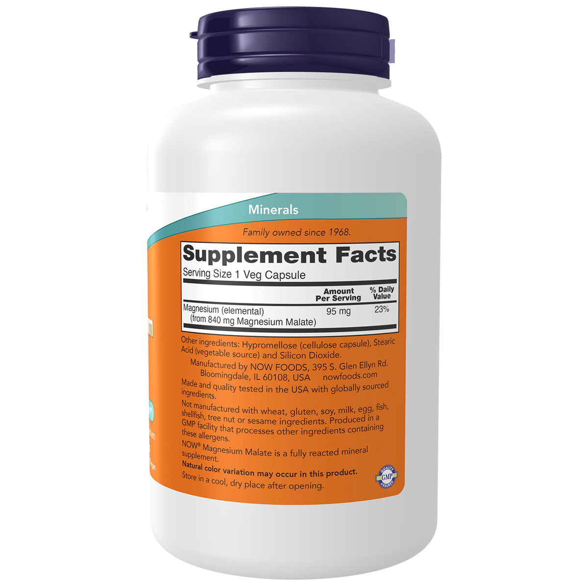 Now Foods Malate de Magnésium liste des ingrédients