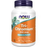 Now Foods Tri-Chromium 500 µg à la cannelle, flacon de 180 gélules végétales
