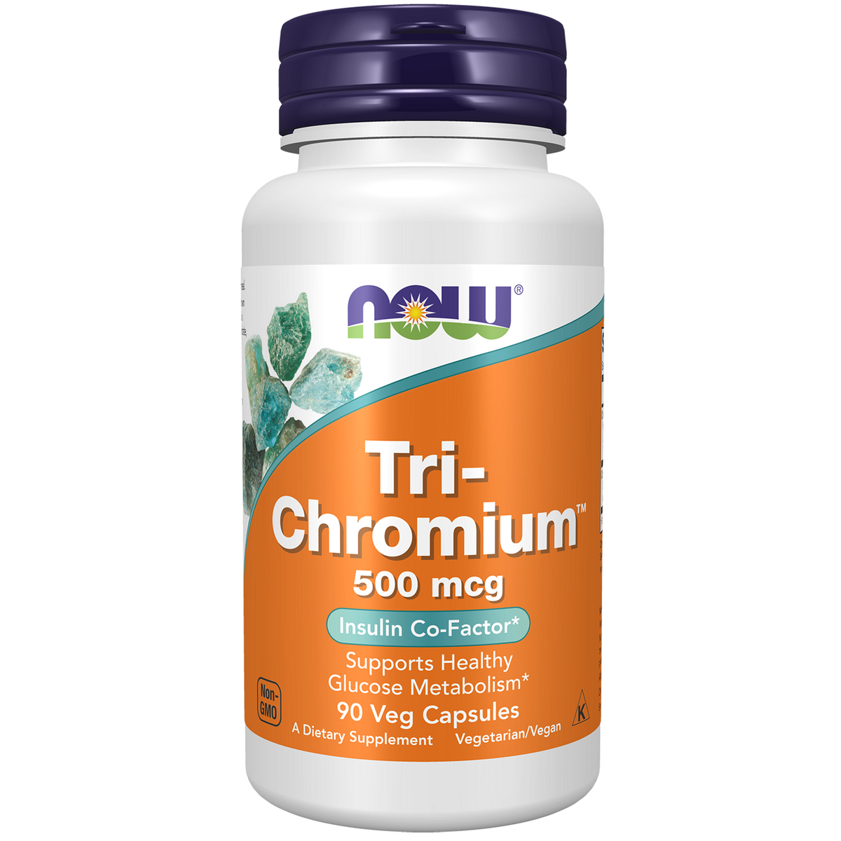 Now Foods Tri-Chromium 500 µg à la cannelle, flacon de 90 gélules végétales