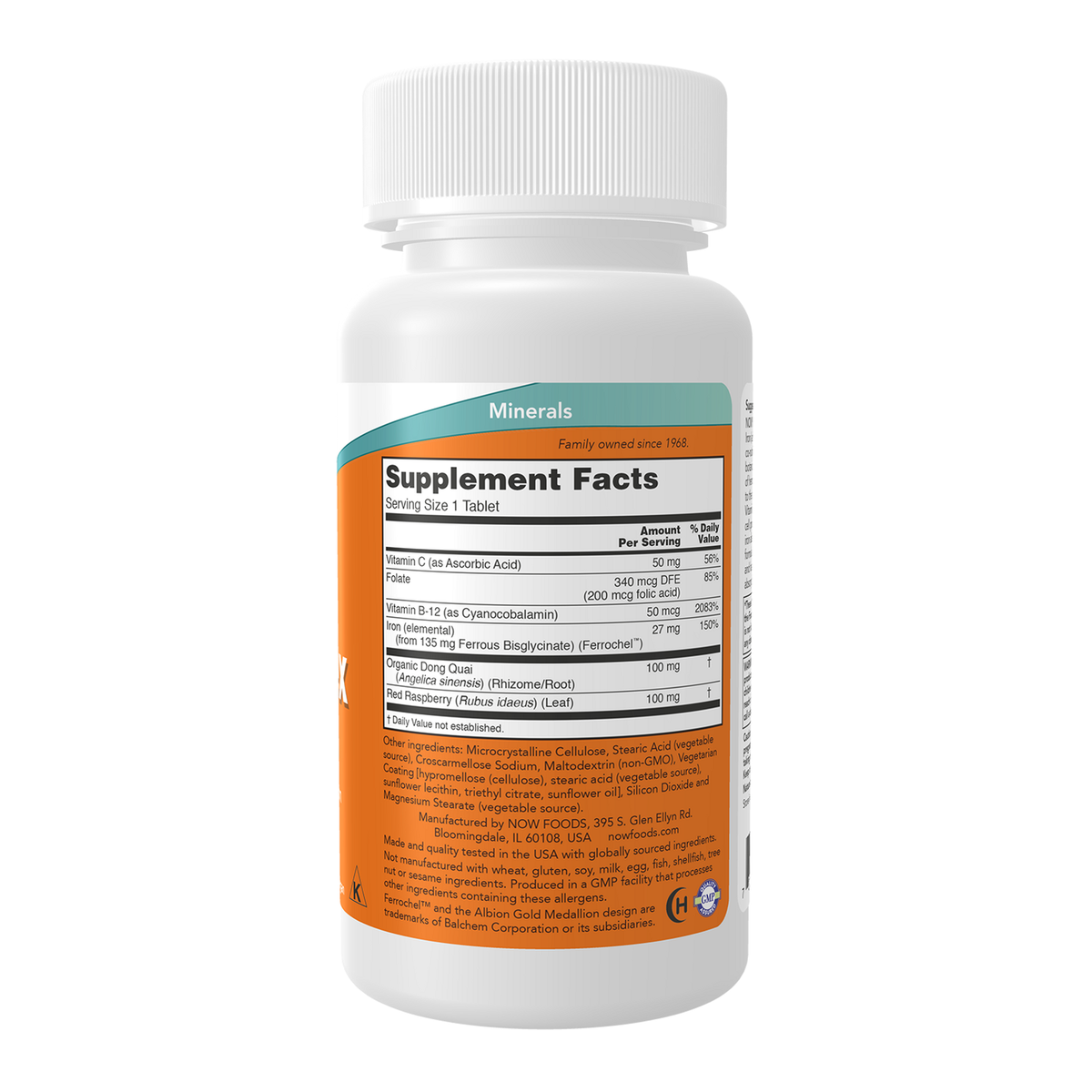 Now Foods Iron Complex - vue de droite