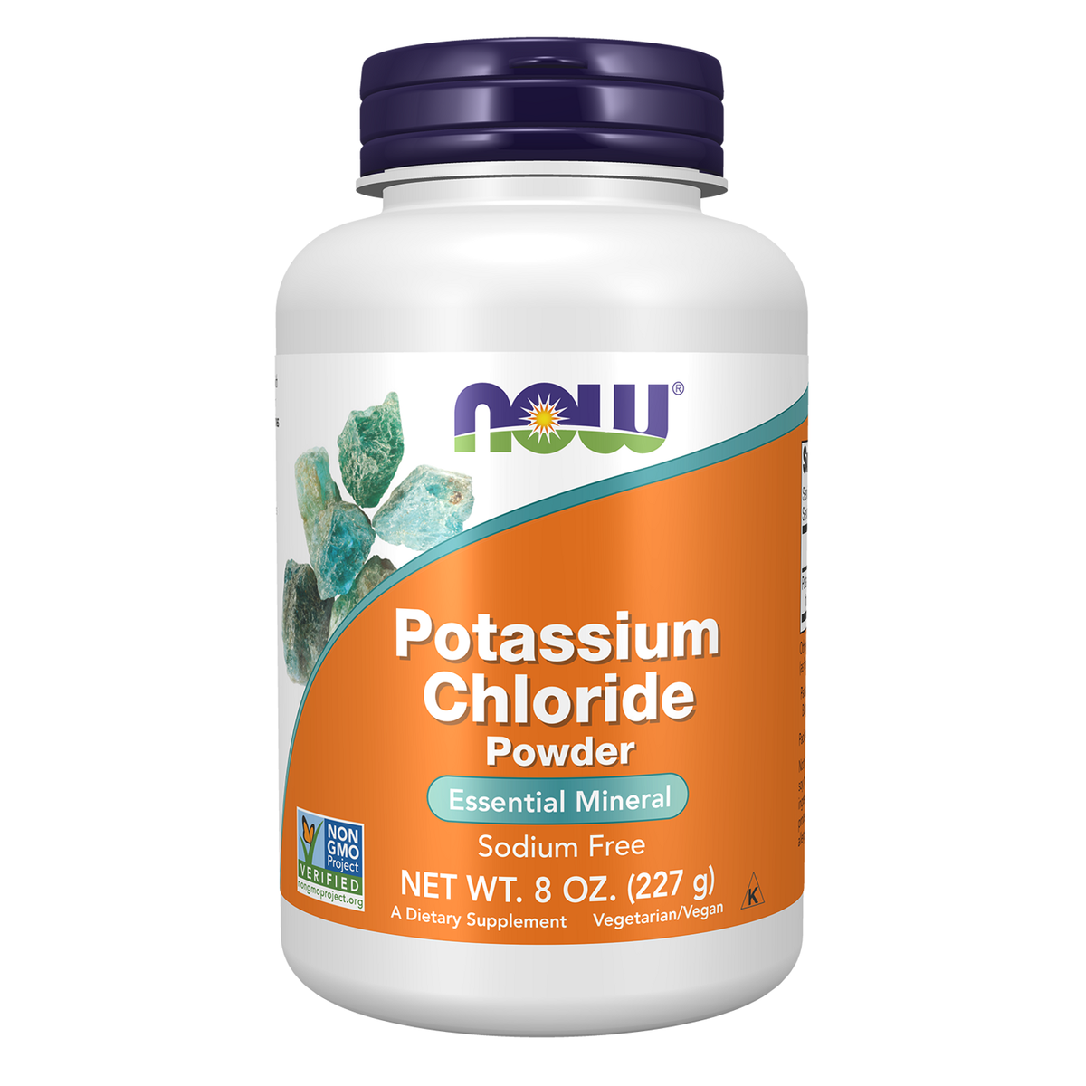 NOW Foods Chlorure de potassium en poudre, pot de 227 g