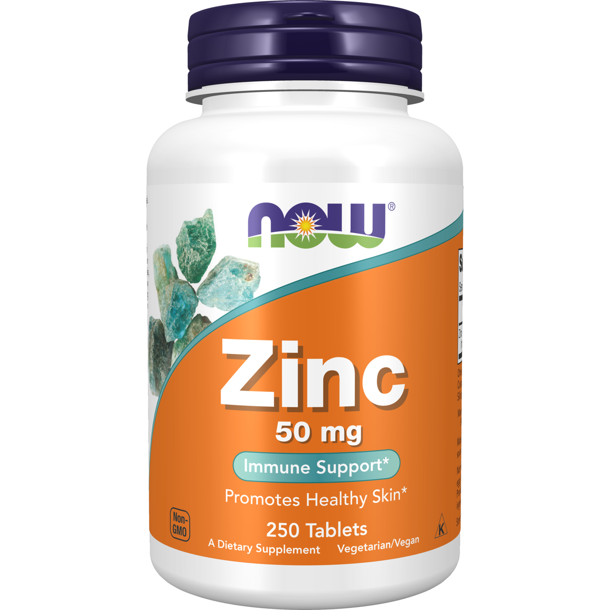 NOW Foods Zinc 50 mg 250 comprimés