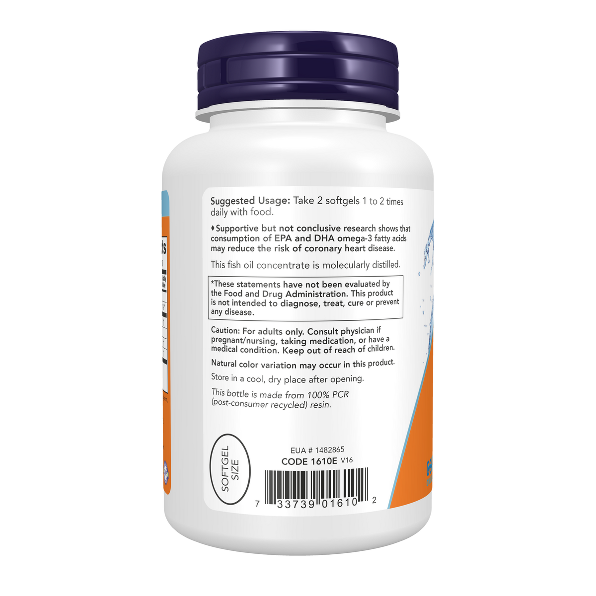 Now Foods DHA-250 - vue de gauche