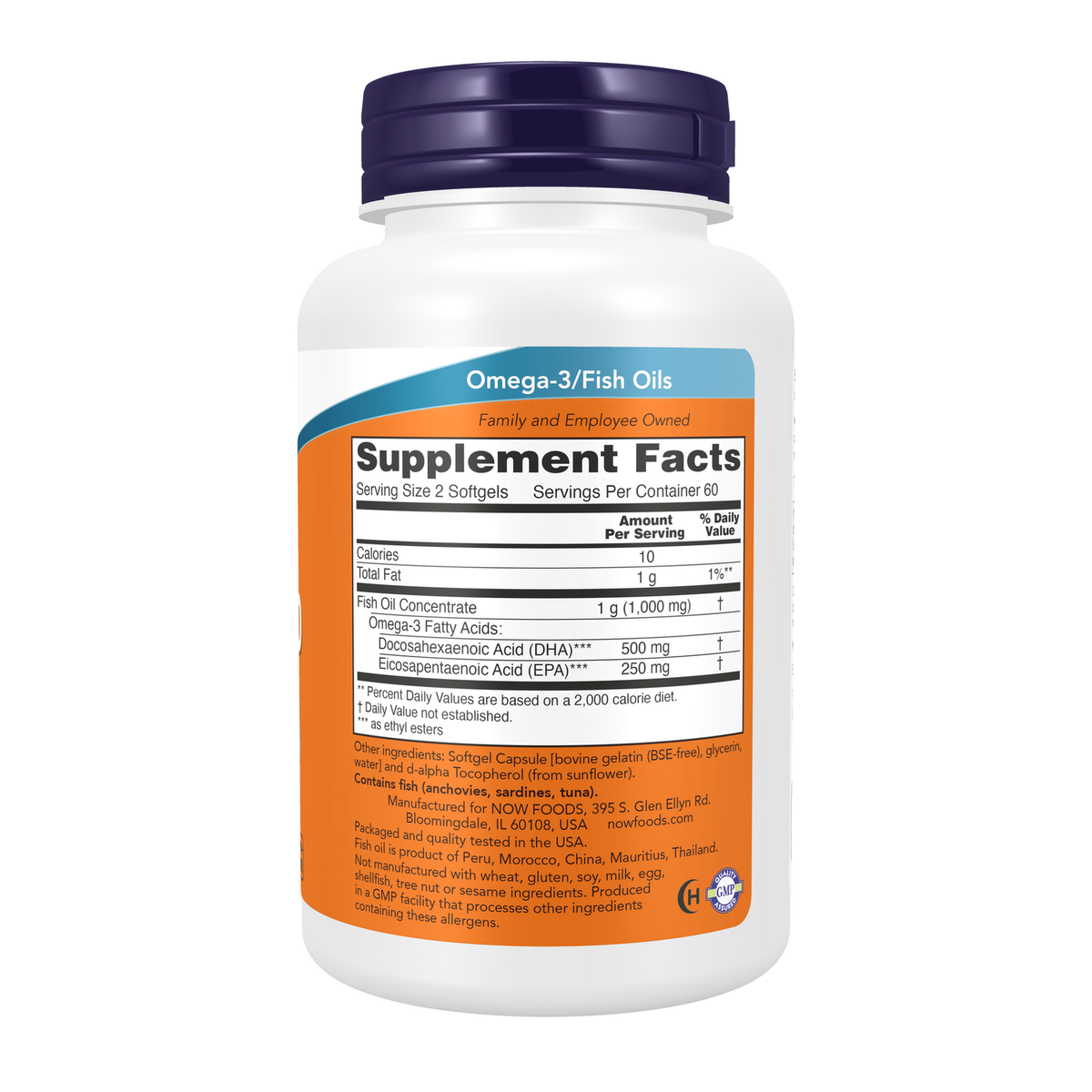 Now Foods DHA-250 - vue de droite