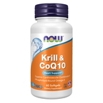 Now Foods Krill & CoQ10, flacon de 60 capsules