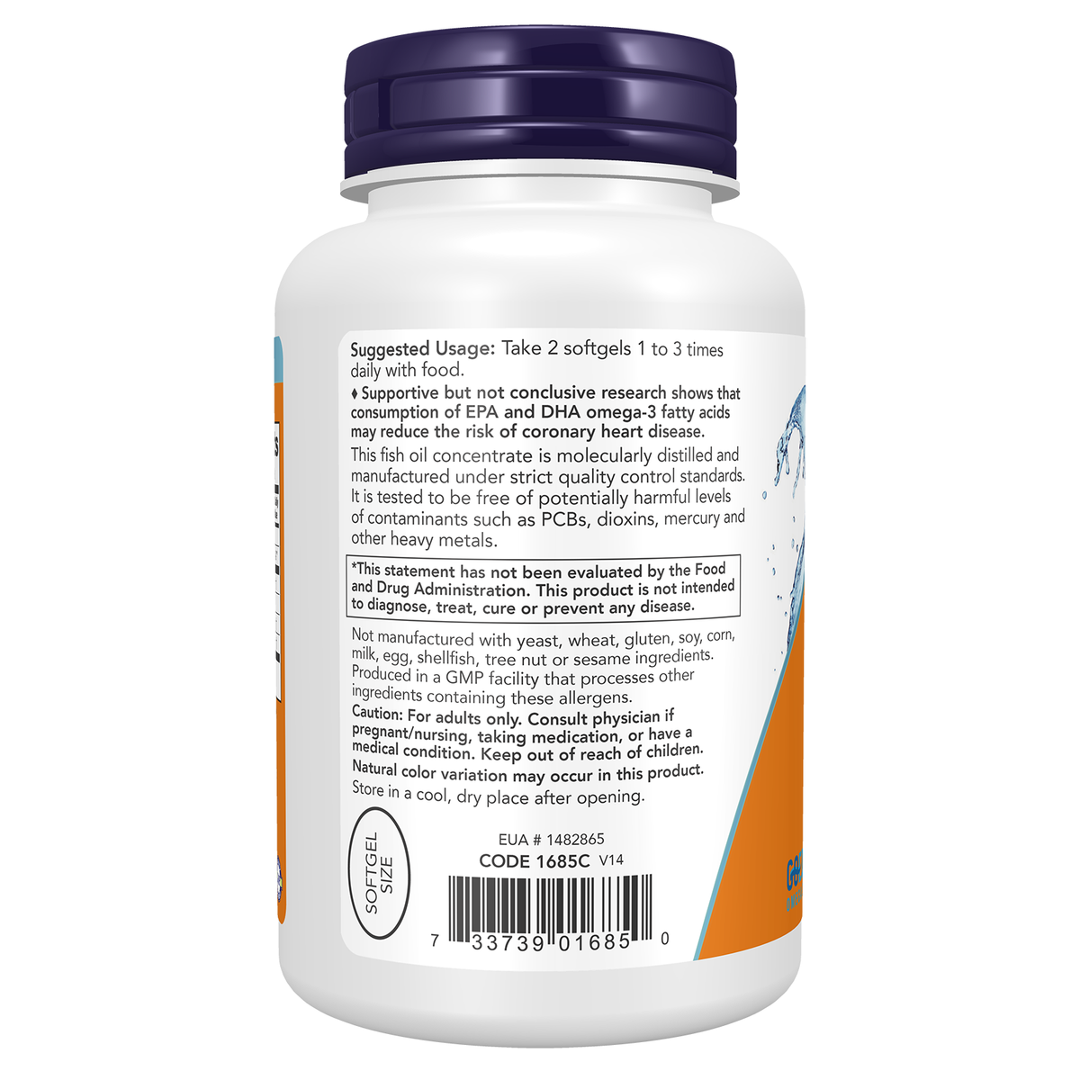 Now Foods Omega-3 Mini Gels - vue de gauche